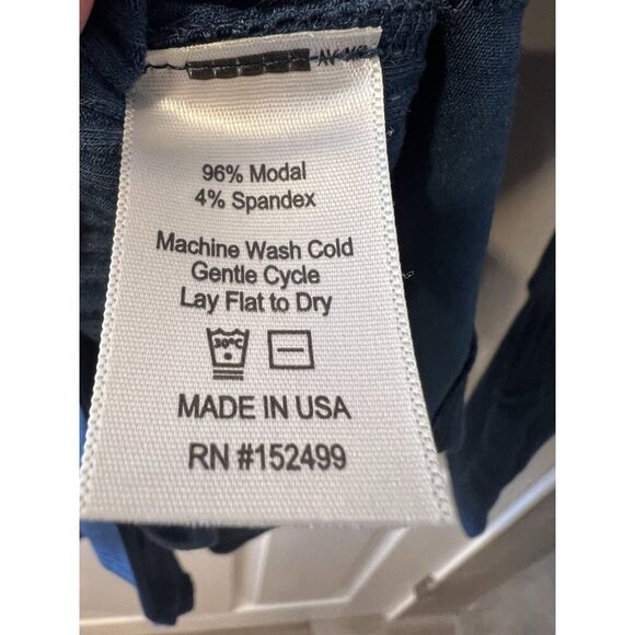 Amour Vert Women’s Morgan Ribbed Peplum Top Size XXS Azure Blue Modal - Picture 6 of 6